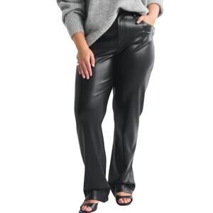 Abercrombie & Fitch Curve Love High Rise 90's Vegan Leather Pants Size 28 (6L)